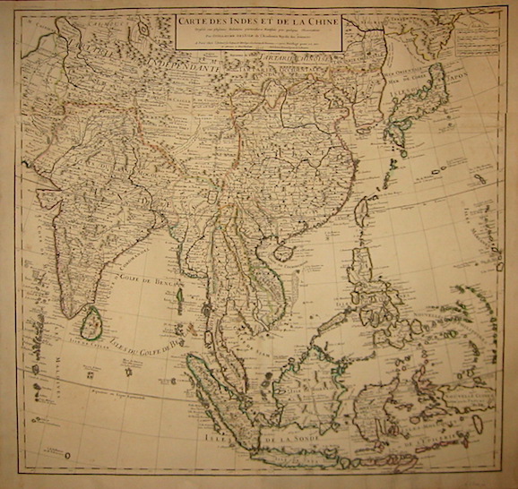 De l'Isle Guillaume (1675-1726) Carte des Indes et de la Chine... 1705 Parigi